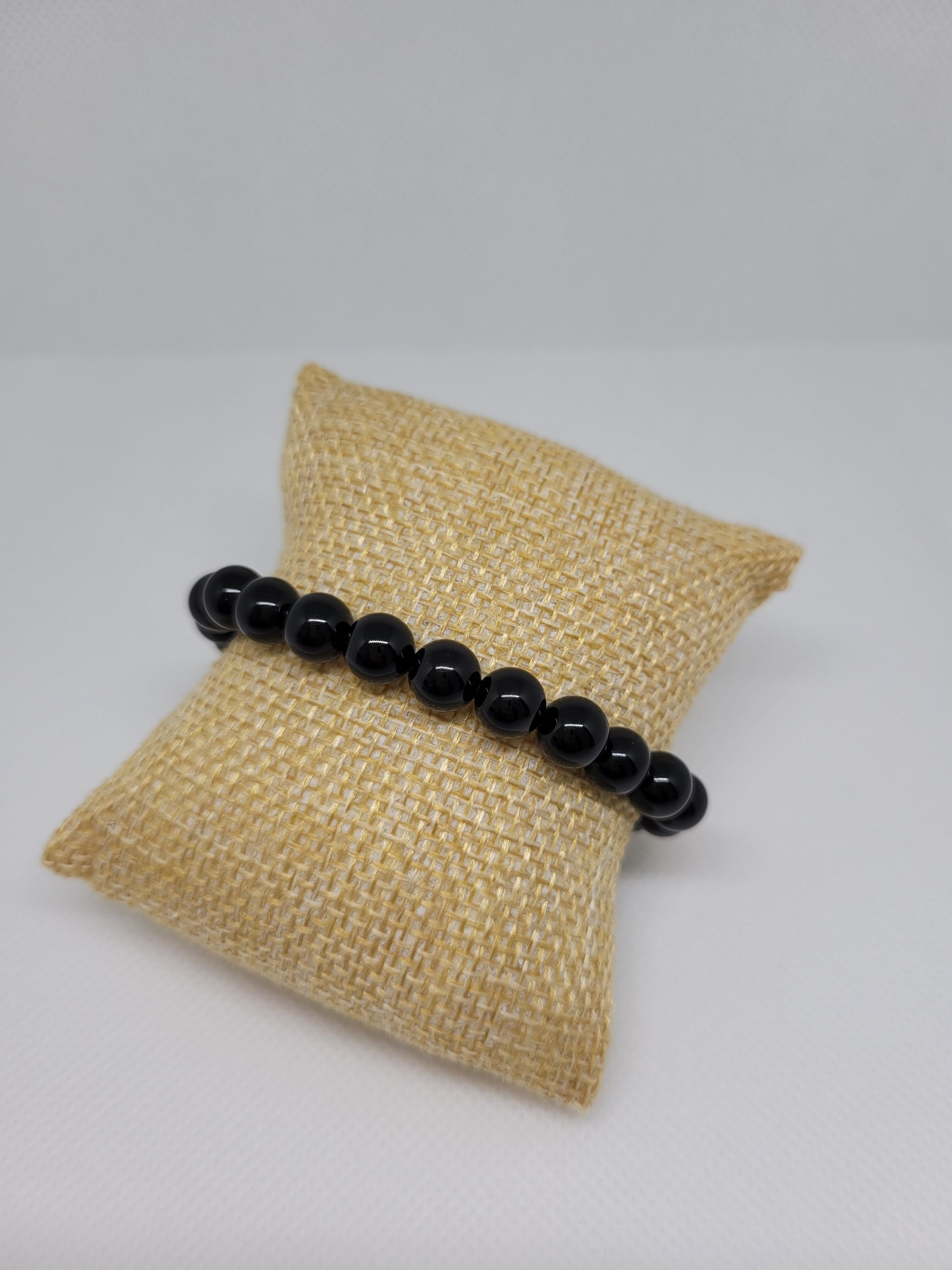 Bracelet boule 8mm -  Obsidienne