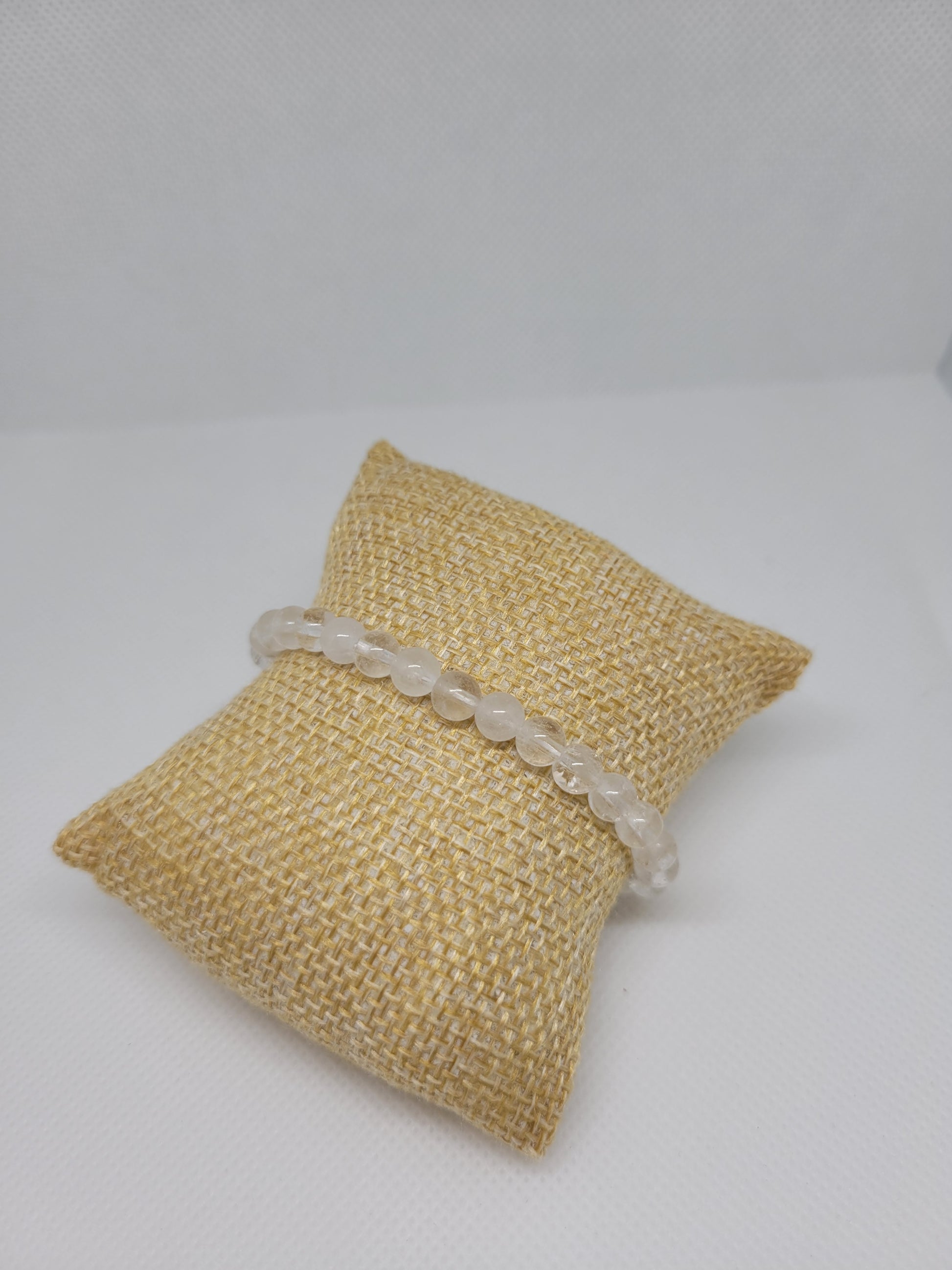 Bracelet boule 6mm - Cristal de roche