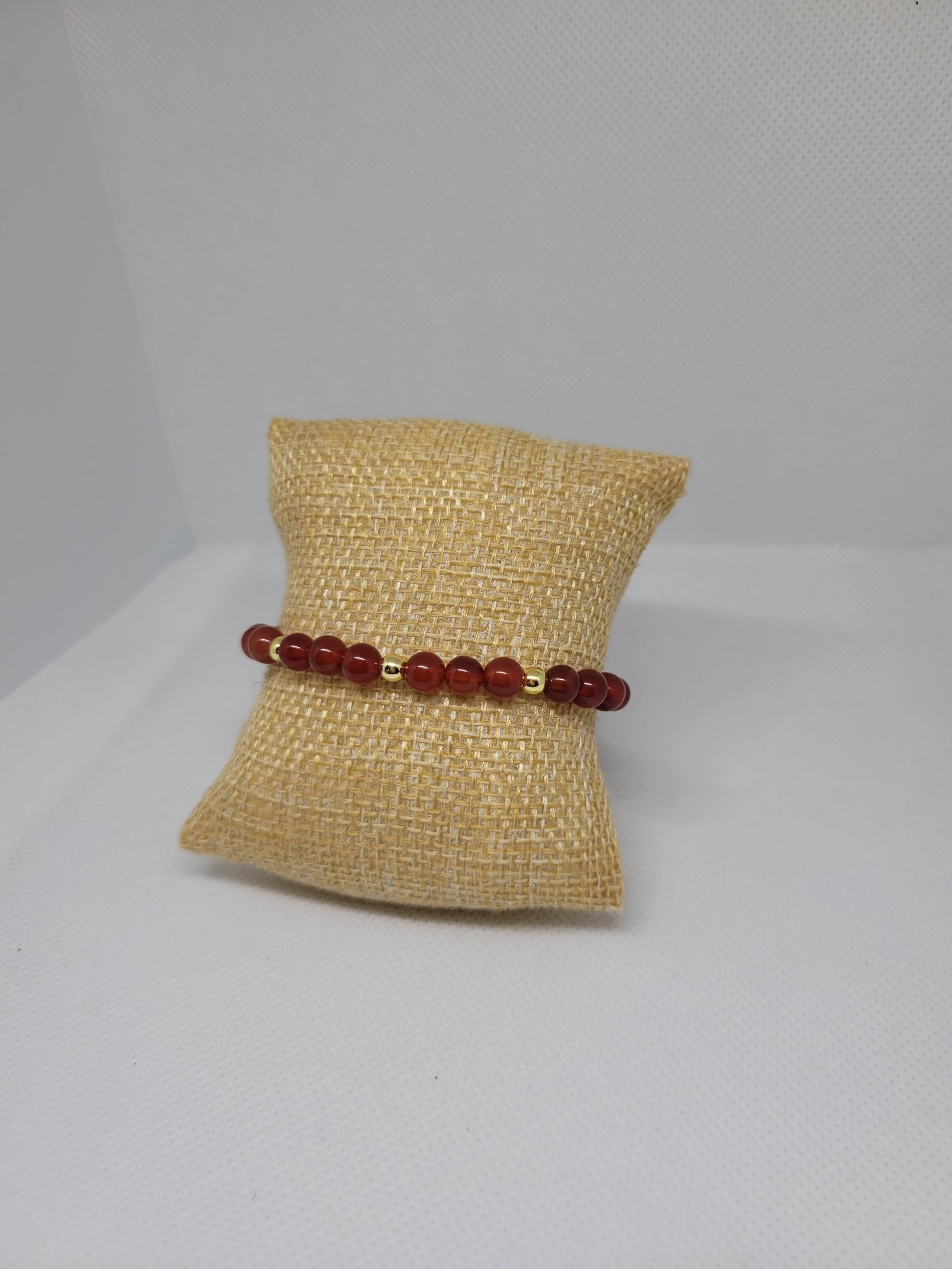 Bracelet boules 6mm - Cornaline