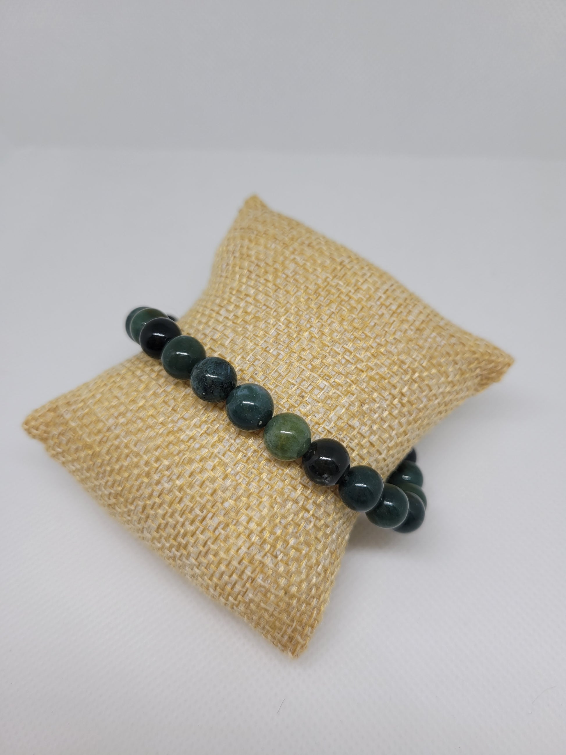 Bracelet boule 8mm - Agate mousse