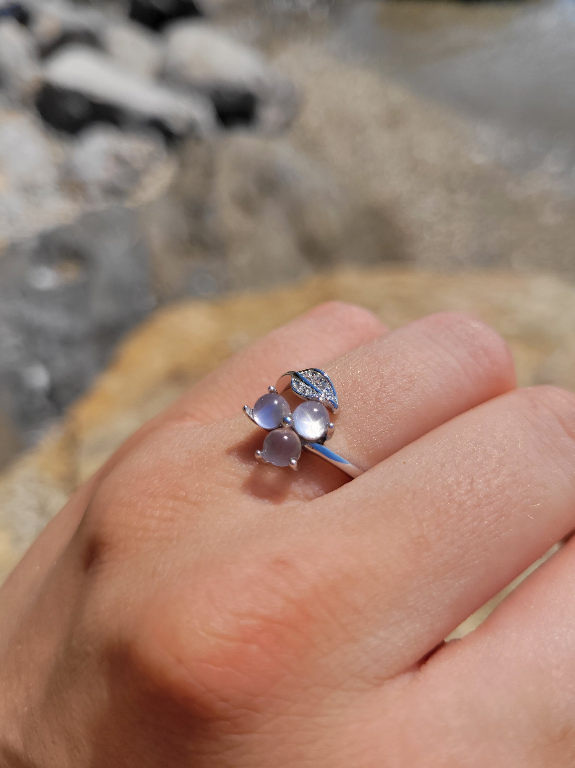 Bague argent 925 - Quartz rose