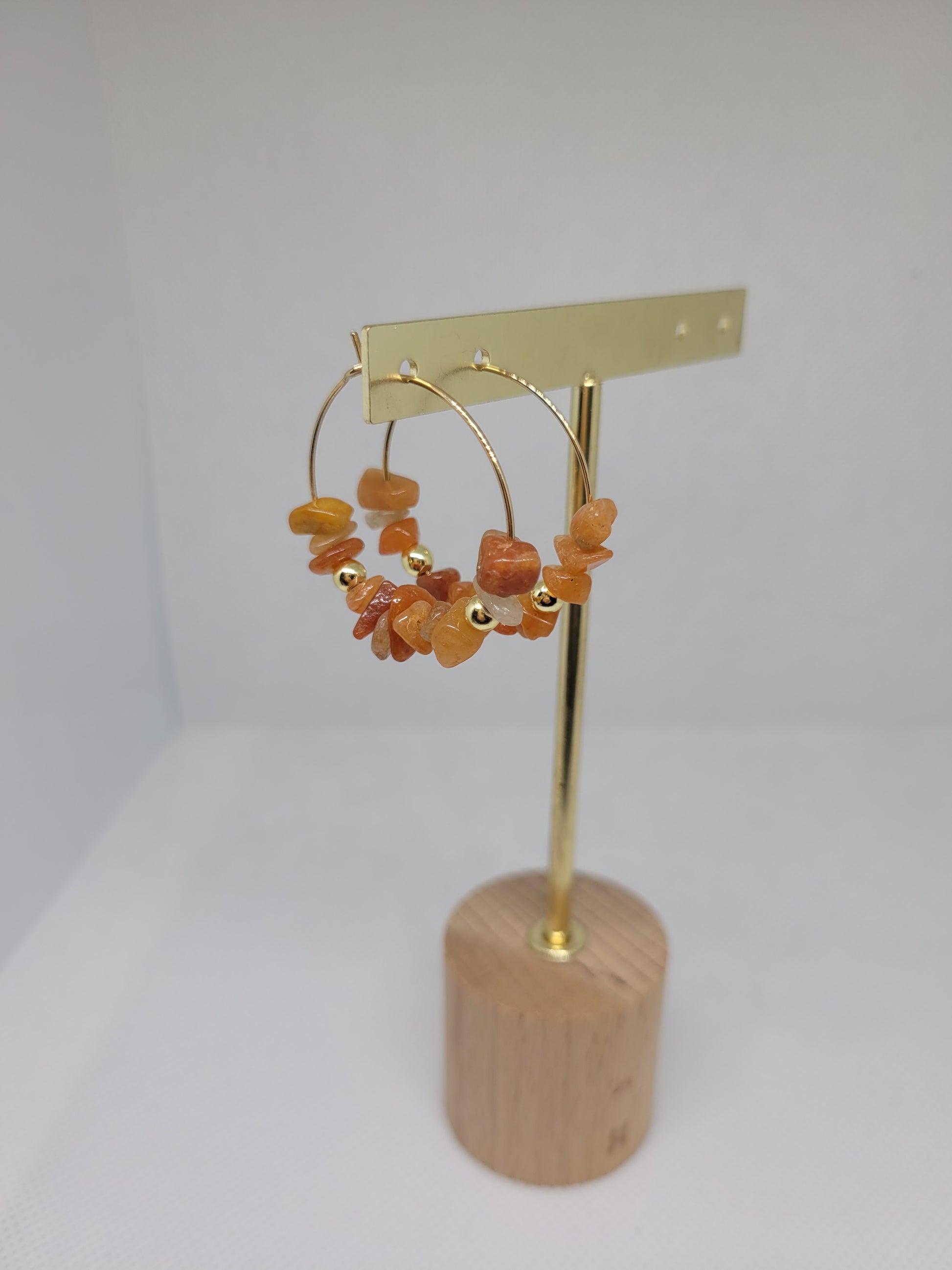 Boucles Aventurine orange