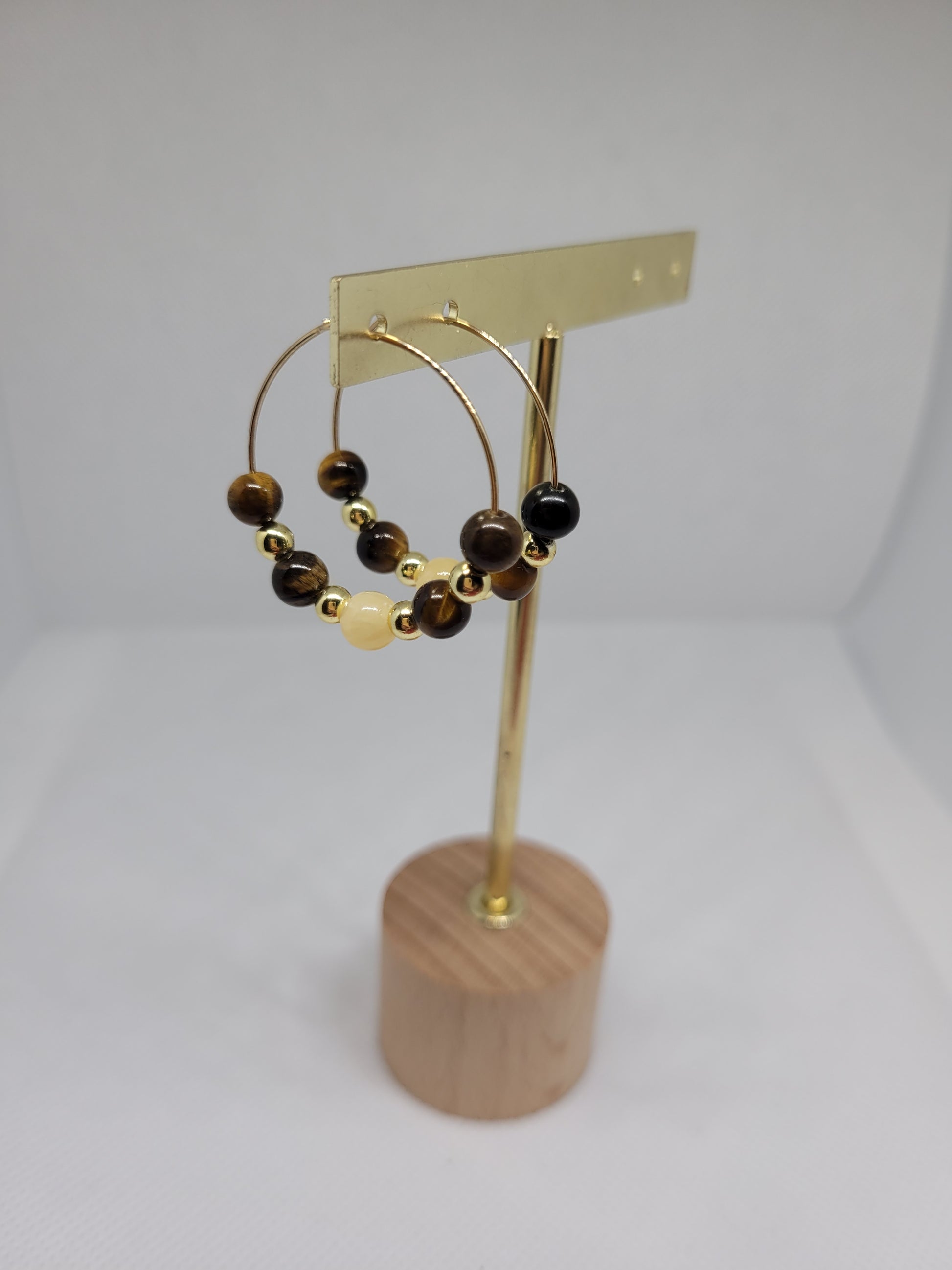 Créoles - Œil de tigre et Calcite jaune