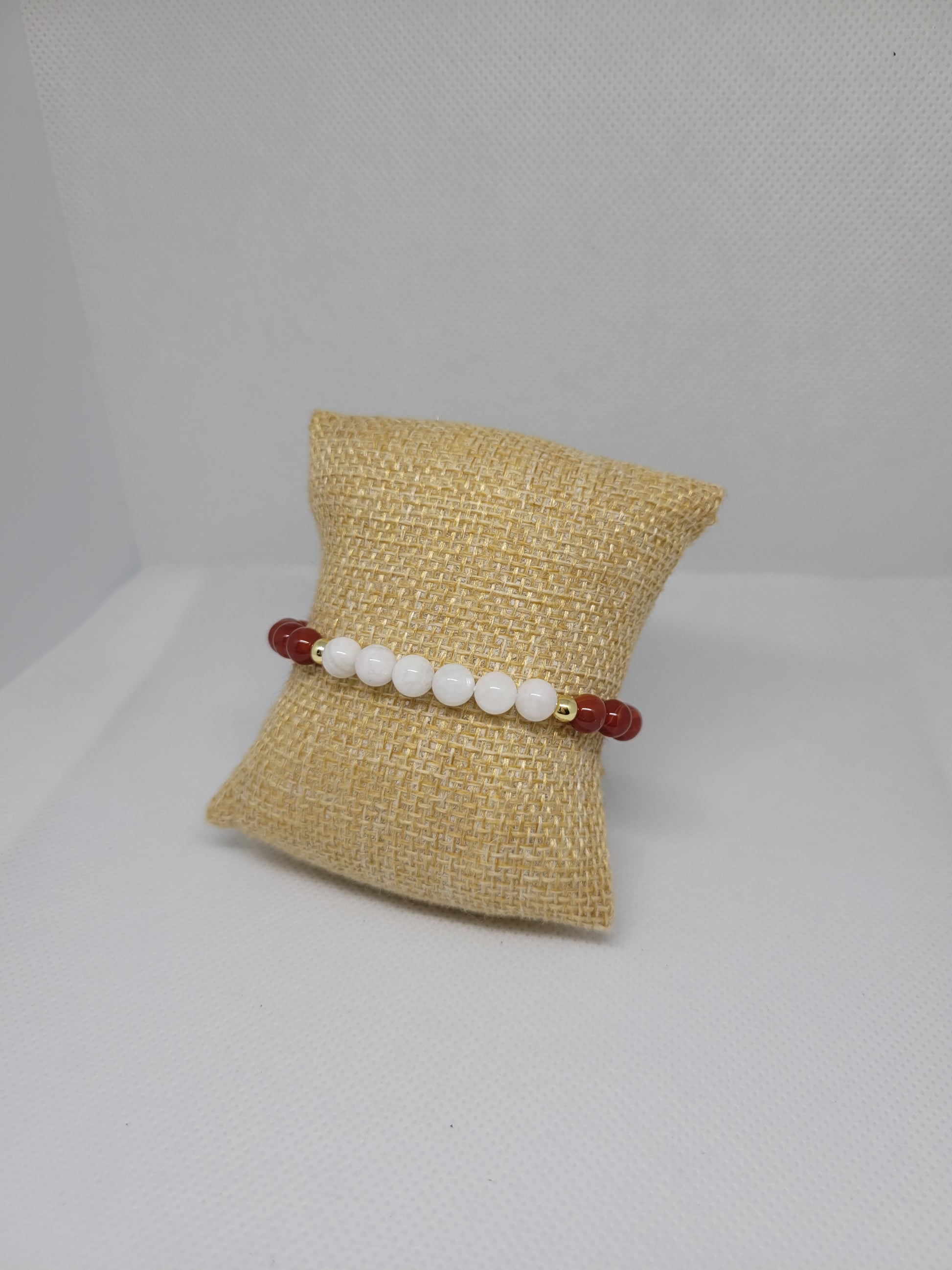 Bracelet Jaspe rouge et Péristérite