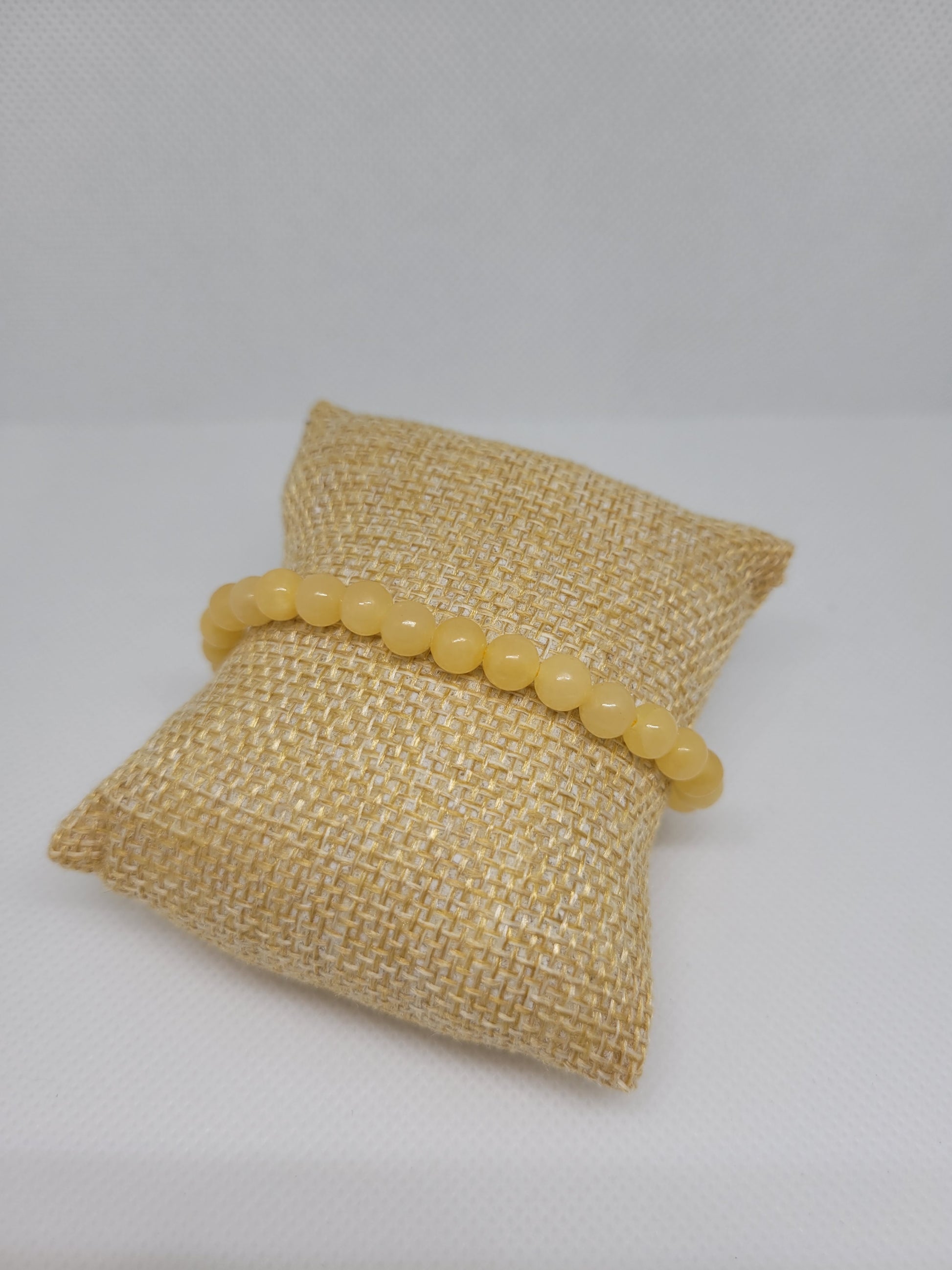 Bracelet boule 6mm - Calcite orange