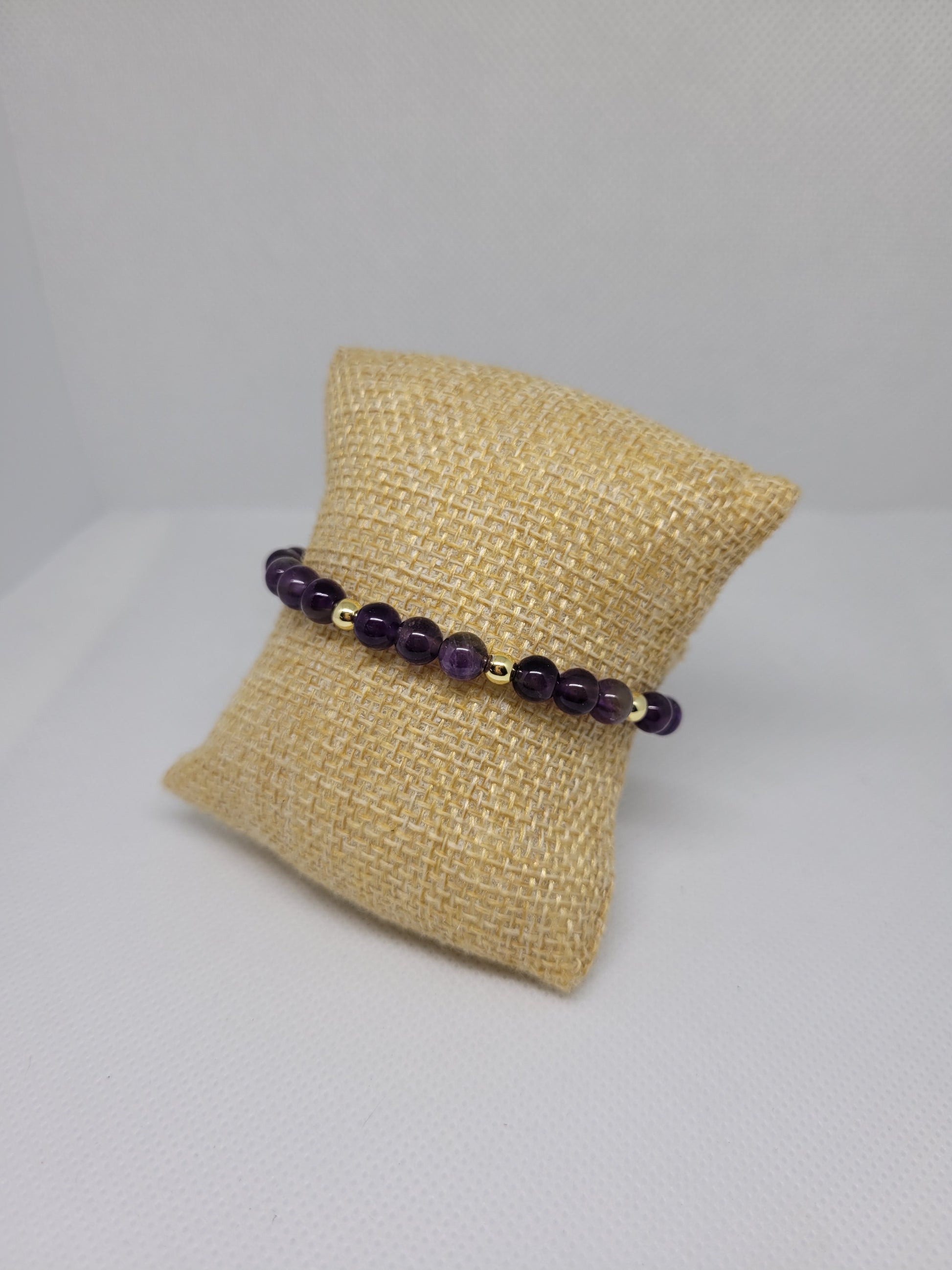 Bracelet boules 6mm - Œil du tigre