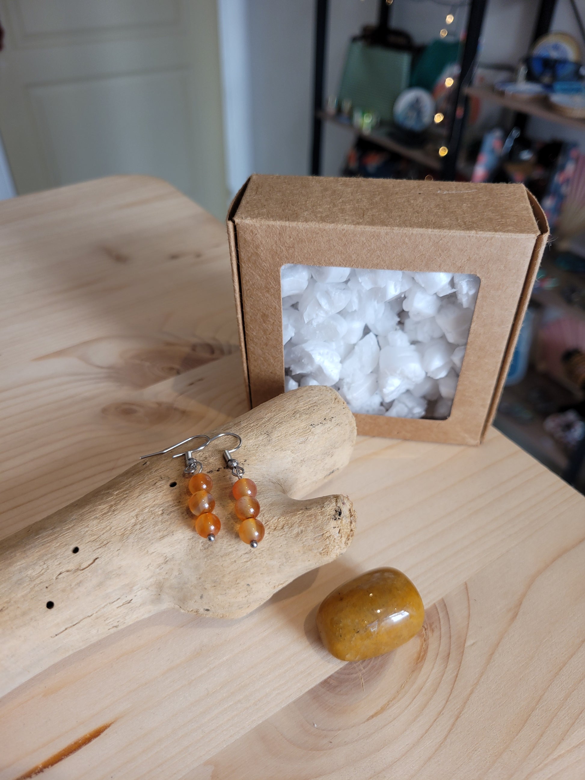 Mini box - Aventurine jaune et Cornaline