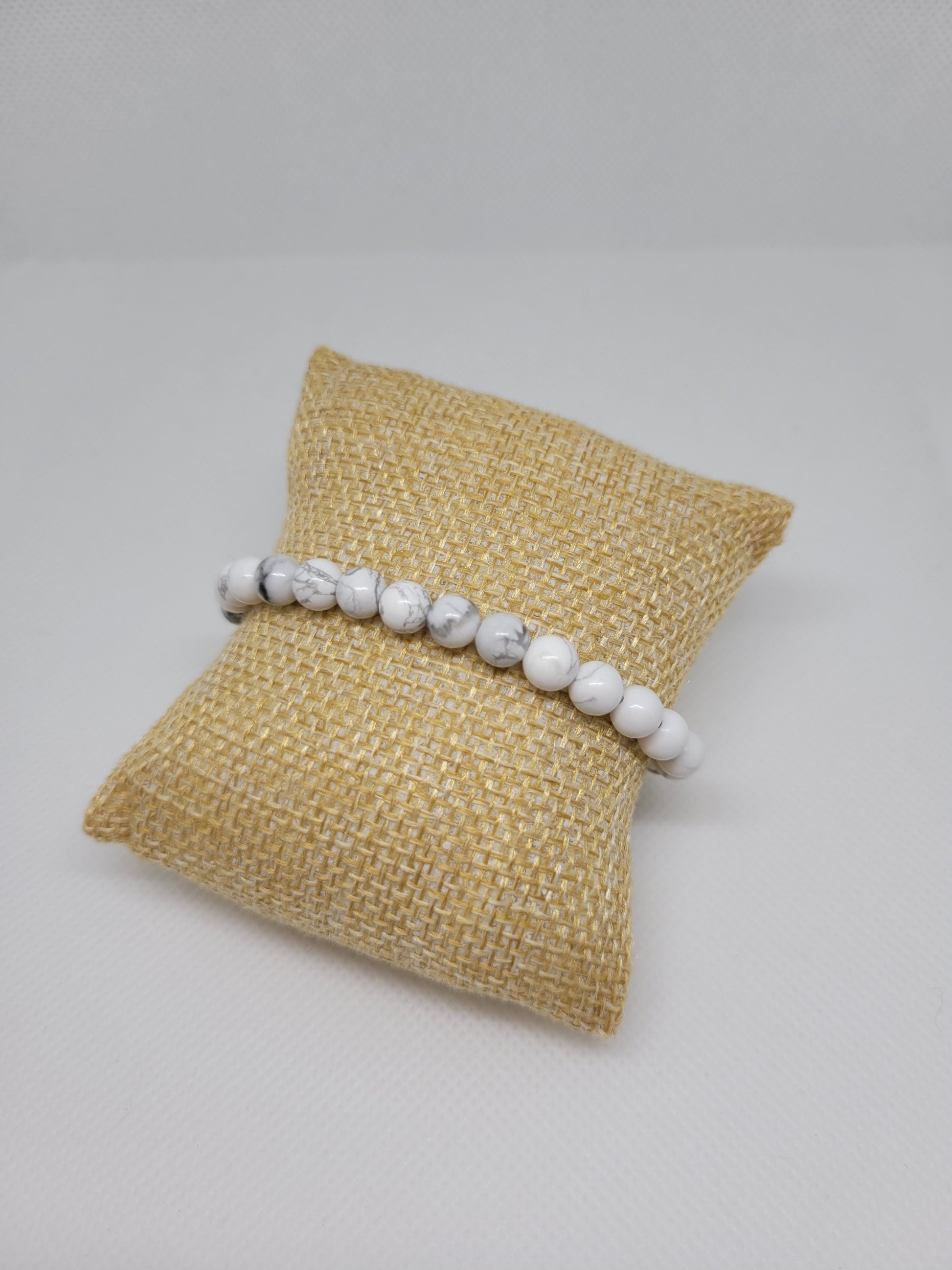 Bracelet boule 6mm - Howlite